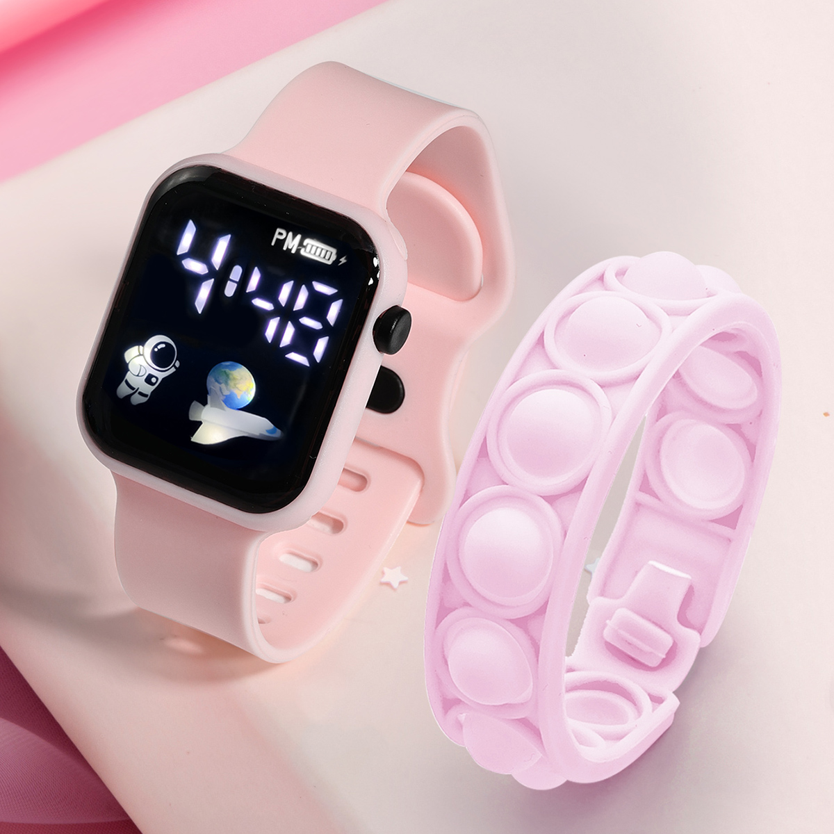Smartwatch Watches For Girls - 2 шт., Детские умные часы-браслет