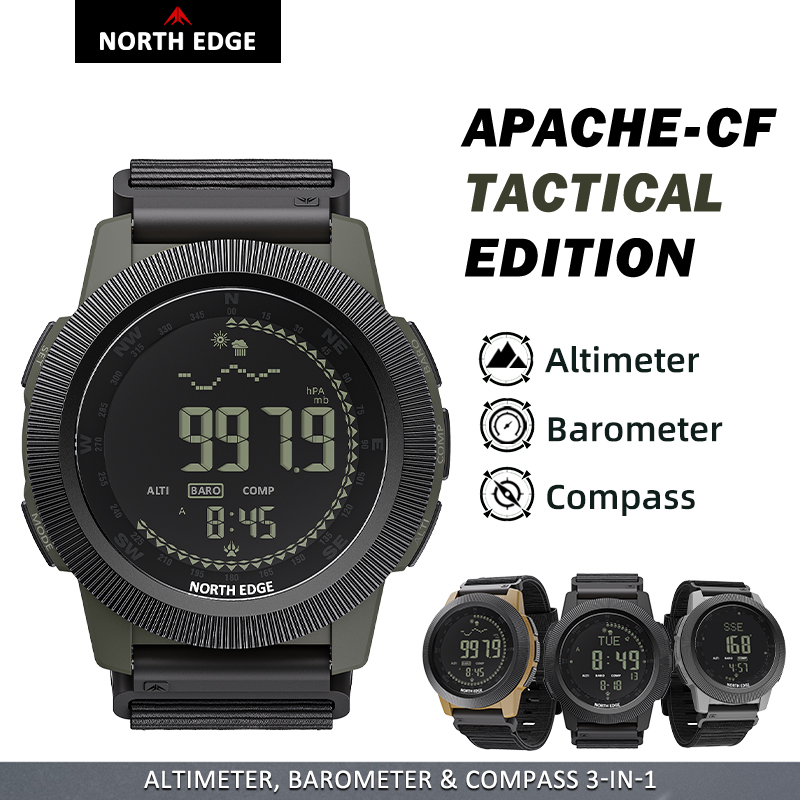 NORTH EDGE APACHE-CF – мужские – обзор и цена Altimeter Compass Watch