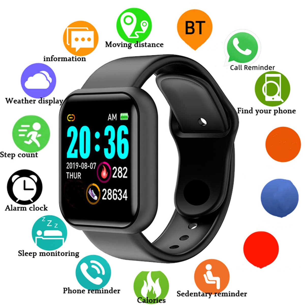 Мужские умные часы с цветным э – обзор и цена Smartwatch Watches Price