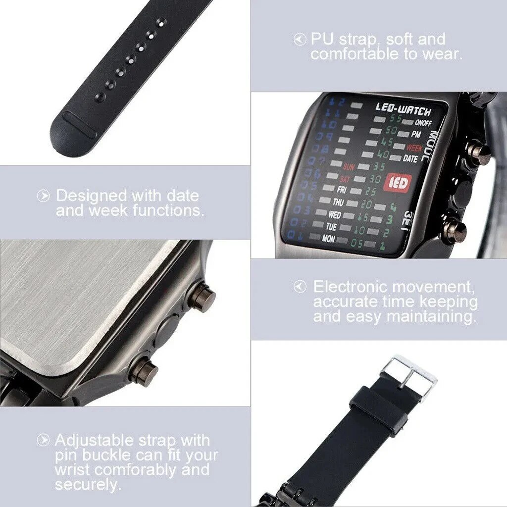 Двойные светодиодные часы, кре – обзор и цена Timex Watches Smartwatch