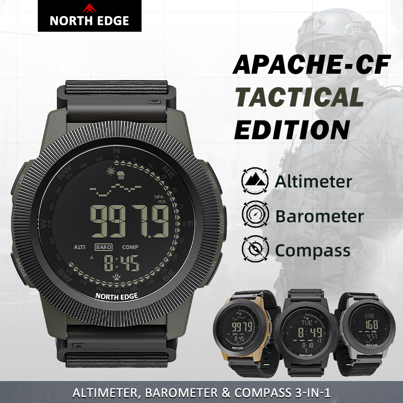 NORTH EDGE APACHE-CF – мужские – обзор и цена Altimeter Compass Watch