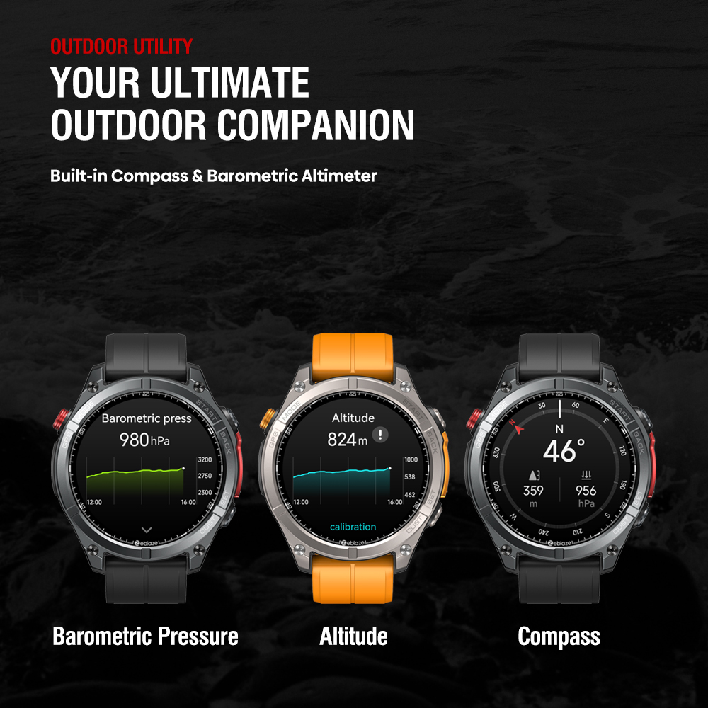 НОВЫЕ умные часы Zeblaze Strat – обзор и цена Altimeter Compass Watch