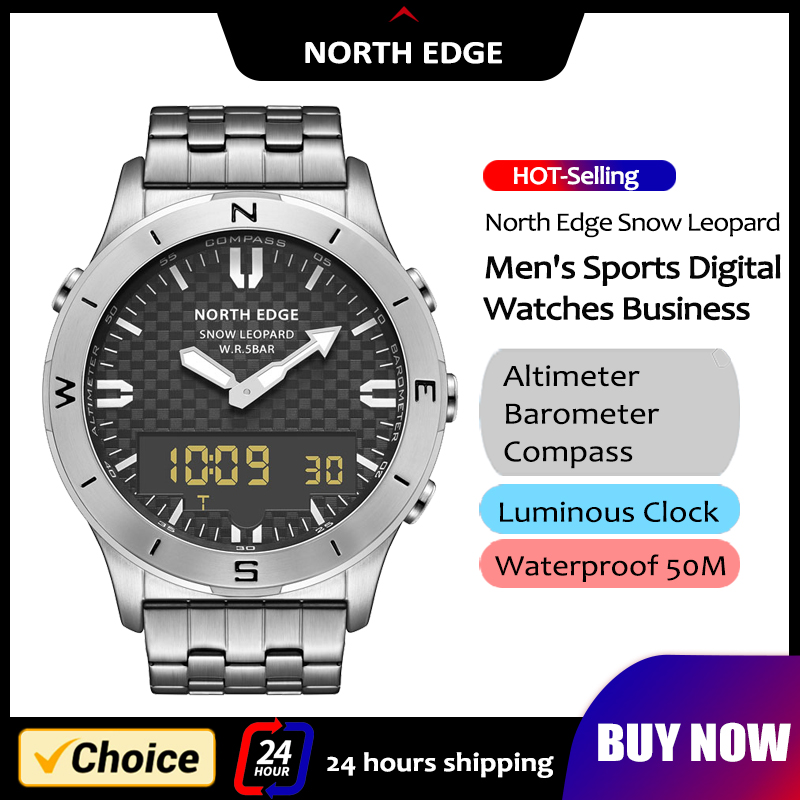 NORTH EDGE мужские спортивные  – обзор и цена Altimeter Compass Watch
